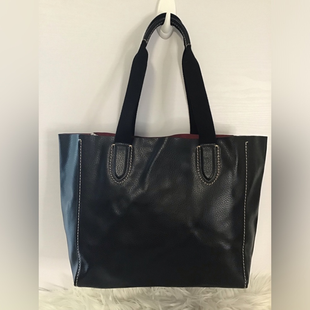 Coach 58660 Pebble Leather Derby Tote Bag In Black EUC - Picture 4 of 16